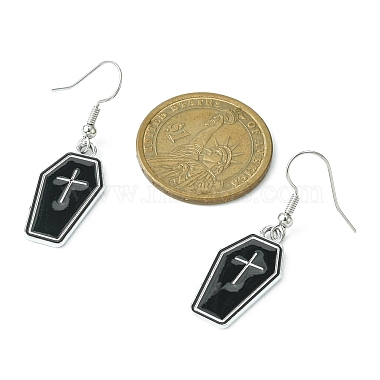 Gothic Style Pentagram/Coffin/Book Dangle Earrings for Women(EJEW-JE05299)-4