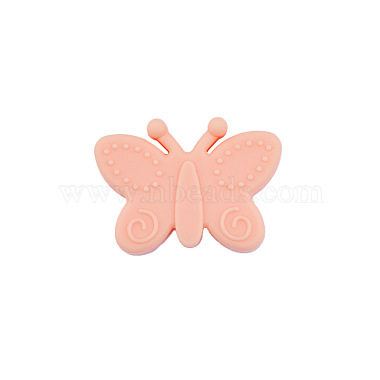 PeachPuff Butterfly Silicone Beads