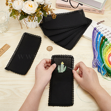 Polyester Lace Aida Cloth Bookmarks for Cross Stitch Making(AJEW-WH0248-374A)-3