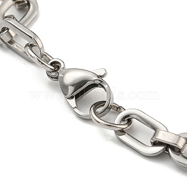 Two Tone 304 Stainless Steel Oval Link Chain Bracelet(BJEW-B078-02GP)-3