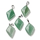 pendentifs naturels aventurine verte(G-C066-03F)-1