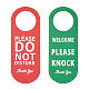 PU Leather Please Do Not Disturb Double Sided Notice Hanger Sign(AJEW-WH0277-91)-1