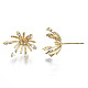 Brass Micro Pave Cubic Zirconia Stud Earring Findings(KK-N233-045-NF)-3