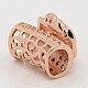 CZ Jewelry Findings Brass Micro Pave Cubic Zirconia Hollow Curved Tube Beads(ZIRC-M014-04-NR)-3