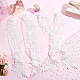 Flower Pattern Polyester Lace Cuff Mesh Long Fingerless Gloves(AJEW-WH0455-019)-4