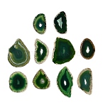 Natural Agate Nuggets Slice Links Connector Charms, Dyed, Green, 50~110x27~75x5~10mm, Hole: 1.8~2mm, about 20~40pcs/1000g(G-E022-M02)