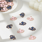 32Pcs 2 Colors Alloy Enamel Pendants, Light Gold, Cadmium Free & Lead Free, Octopus Charm, Mixed Color, 20.5x26x1.5mm, Hole: 1.8mm, 16pcs/color(ENAM-LP0001-90)