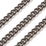 Titanium Curb Chains, Unwelded, with Spool, Raw(Unplated), 6x4.5x1mm(CHS-A021-01B)