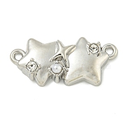 Alloy Resin Pendants, Platinum, Star, 13x21.5x3.5mm(PALLOY-S029-03B)