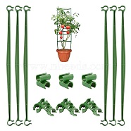 Gardening Tool Sets, Include Universal Flower Rattan Plastic Buckles Clips & Garden Support Stake & Connector, Flower Rattan Buckle, Green, 33x15.5x15mm, Inner Diameter: 11mm(TOOL-GA0001-17)