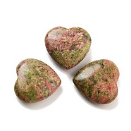 Heart Natural Unakite Worry Stone, Anxiety Healing Thumb Stone, 19.5~20.5x20~20.5x5.8~6.8mm(G-C134-06A-12)