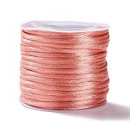 Nylon Cord, Satin Rattail Cord, for Beading Jewelry Making, Chinese Knotting, Indian Red, 1.5mm, about 16.4 yards(15m)/roll(NWIR-L006-1.5mm-34)