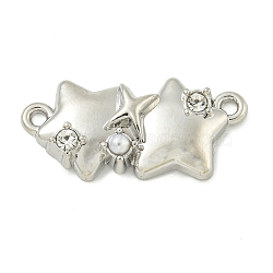 Alloy Resin Pendants, Platinum, Star, 13x21.5x3.5mm(PALLOY-S029-03B)