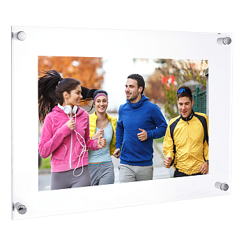 Acrylic Certificate Display Frame Set, Clear, 19~330x5~240x5~10.5mm, 14pcs/set