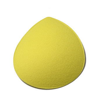 Nylon Cloth Teardrop Fascinator Hat Base for Millinery, Yellow, 133x100x2mm