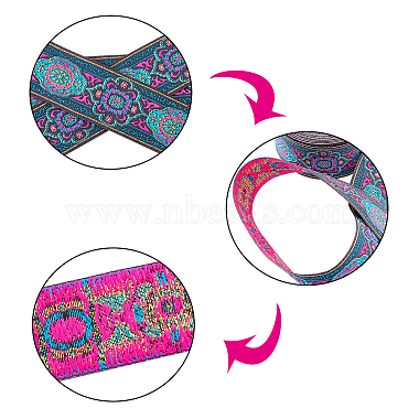 Ethnic Style Embroidery Polyester Ribbon(SRIB-WH0007-02D)-4