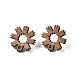 Accessoires de boucles d'oreilles en bois de noyer(MAK-N032-039)-2