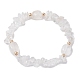 Natural Quartz Crystal Chip & Cuboid Rock Crystal Beaded Stretch Bracelets for Women(BJEW-JB10808-03)-1