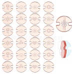 48Pcs 8 Styles Acrylic Sheets, Flat Round, Pink, 25x3mm, 6pcs/style(FIND-WR0011-65B)