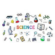 PVC Wall Stickers, Wall Decoration, Chemistry Theme Pattern, 1180x390mm(DIY-WH0228-697)