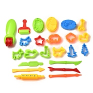 Mixed Plastic Plasticine Tools, Clay Dough Cutters, Moulds, Modelling Tools, Modeling Clay Toys For Children, Colorful, 26pcs/set(DIY-P024-A01)