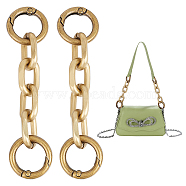 Aluminum Cross Chain Link Bag Strap Extender, with Spring Gate Rings, for Bag Strap Replacement Accessories, Antique Bronze, 9.7x2.4x1.4cm(FIND-WH0418-79AB)