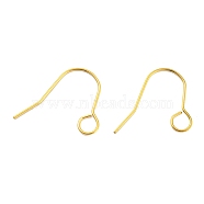 304 Stainless Steel Earring Hooks, Ear Wire with Horizontal Loop, Golden, 20 Gauge, 24x29x1mm, Hole: 5mm, Pin: 0.8mm(STAS-B047-31G)
