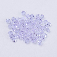Imitation Austrian Crystal Beads, Grade AAA, Faceted, Bicone, Medium Purple, 3x3mm, Hole: 0.7~0.9mm(SWAR-F022-3x3mm-212)