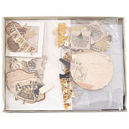 DIY Greeting Card Making Kits, including Paper Cards, Envelope, Craft Paper, Rhibbon and Sequin, Tan, Style 3 Card: 115x170x1mm(DIY-WH0304-474C)