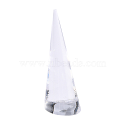 Acrylic Organic Glass Ring Displays, Cone, Clear, 25.5x69mm(RDIS-G005-04C)