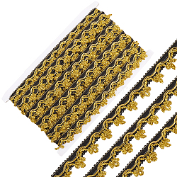 24Yards Filigree Polyester Lace Trim, Piping Strips for Home Textile Decoration, with 1Pc Cardboard Display Card, Black, 3/4 inch(20mm)(OCOR-GF0005-28D)