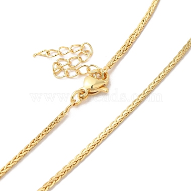 Brass Wheat Chain Necklace(X-NJEW-R260-03G)-3