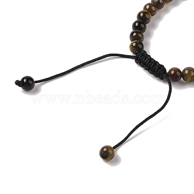 6mm Round Natural Tiger Iron Braided Bead Bracelets(BJEW-C067-01A-04)-4