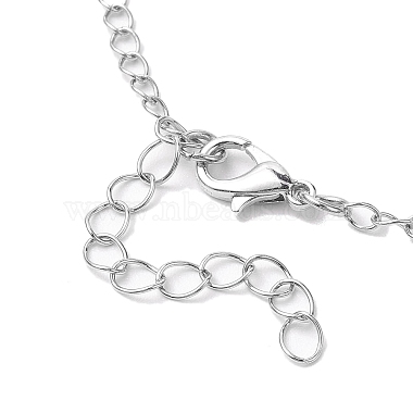 Valentine's Day Alloy and 201 Stainless Steel Word Love Pendant Necklaces(NJEW-JN04693)-5