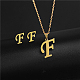 Golden Stainless Steel Initial Letter Jewelry Set(IT6493-24)-1