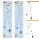 Number Acrylic & Glass Beaded Knitting Row Counter Chains(HJEW-AB00389)-1