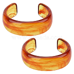 Transparent Acrylic Cuff Bangles for Women, Saddle Brown, 1 inch(2.45cm), Inner Diameter: 1-3/4 inch(4.45cm)x2-3/8 inch(6cm)(BJEW-WH0032-028A)