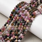 Natural Tourmaline Beads Strands, Round, 4.25mm, Hole: 0.5mm, about 84pcs/strand, 14.96''(38cm)(G-RM250101-C2)