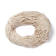 Macrame Cord, 3 Strands Twisted Macrame Cotton Cord, for Handmade Craft, Knitting, Wall Hanging Art, Gift Wrapping, Antique White, 4~4.5mm, 153 yard(140m)/bundle(OCOR-C001-01)