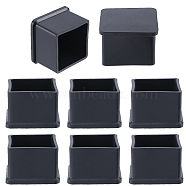 Square Shaped Plastic Furniture Leg Covers, Table Chair Feet Insert End Caps, Floor Protectors, Black, 43x43x28.5mm, Inner Diameter: 35x35mm(KY-WH0048-34D)