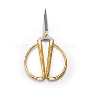 Stainless Steel Scissors, with Zinc Alloy Handle, Golden, 12.5x7.2x0.9cm(TOOL-F007-04GP)