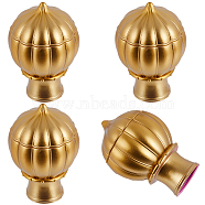 Plastic Curtain Rod Heads, Round Drapery Pole Finials, Random White and Pink Interior Colors, Gold, 97.5x64mm, Inner Diameter: 29.5mm(FIND-WH0021-32A)
