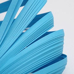 Quilling Paper Strips, Deep Sky Blue, 530x5mm, about 120strips/bag(DIY-J001-5mm-B08)
