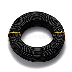 Aluminum Wire, Flexible Craft Wire, for Beading Jewelry Doll Craft Making, Black, 12 Gauge, 2.0mm, 55m/500g(180.4 Feet/500g)(AW-S001-2.0mm-10)
