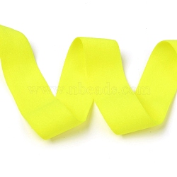 Nylon Ribbon, Double Face Matte, Webbing Garment Sewing Accessories, Yellow, 3/4 inch(20mm), about 50yards/roll(45.72m/roll)(NWIR-O010-02D)