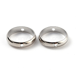 Brass Bead Frame, for Earrings & Hair Jewelry Accessories Bag Bead Buckle, Round Ring, Platinum, 10x2.5mm, Hole: 1mm, 8mm Inner Diameter, 10Pcs/bag(KK-C103-01B-P)