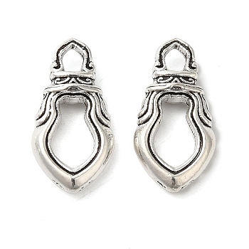 Tibetan style Alloy Pendants, Vajra Pestle, Antique Silver, 17x9x4mm, Hole: 3x2mm