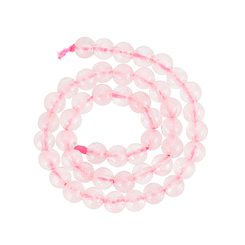 5 Strands Natural Rose Quartz Beads Strands, Round, 4mm, Hole: 0.8mm, about 42~45pcs/strand, 8 inch