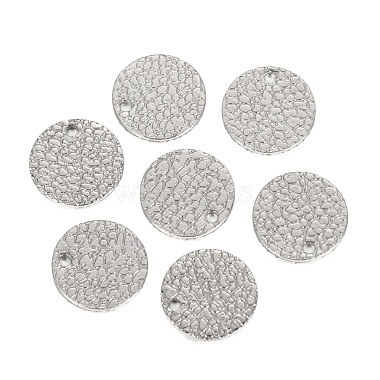 Stainless Steel Color Flat Round 304 Stainless Steel Charms