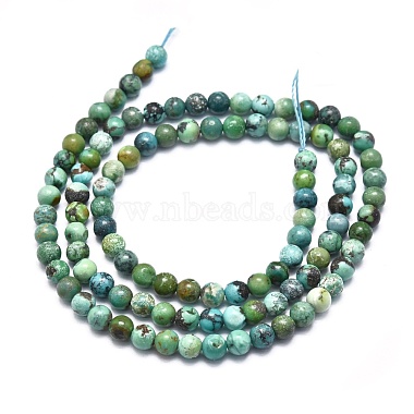 Chapelets de perles en turquoise de HuBei naturelle(G-K305-40-B)-2